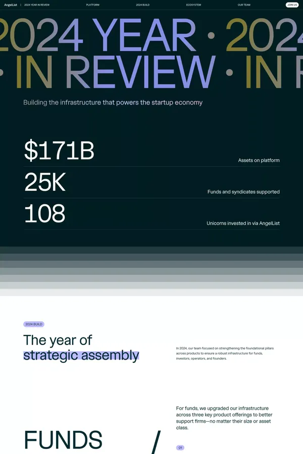 2024 Year in Review | AngelList - Other design inspiration
