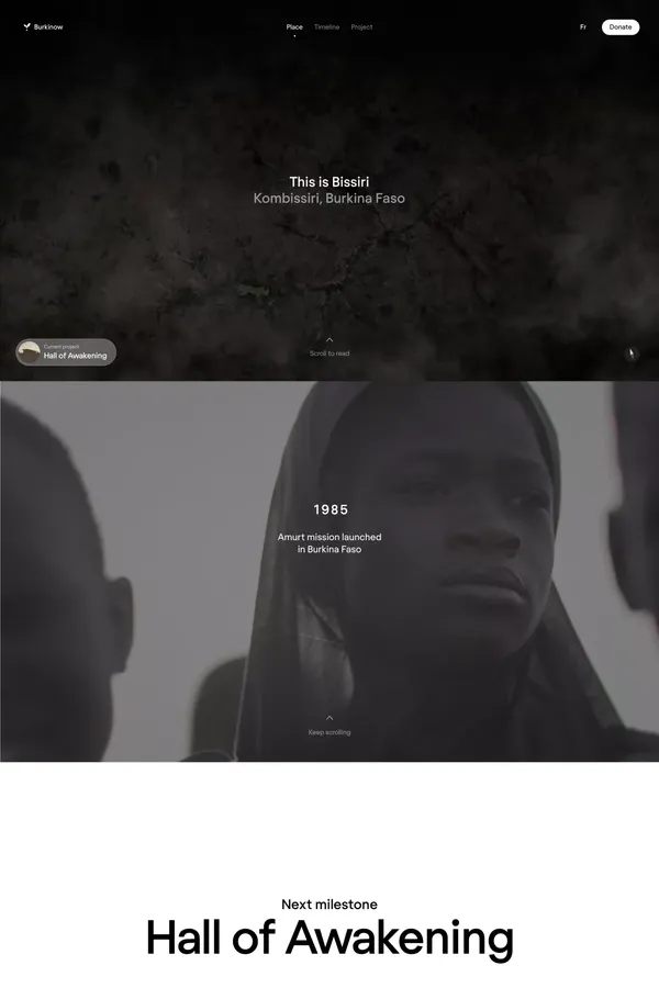 Burkinow: Bissiri - Landing design inspiration