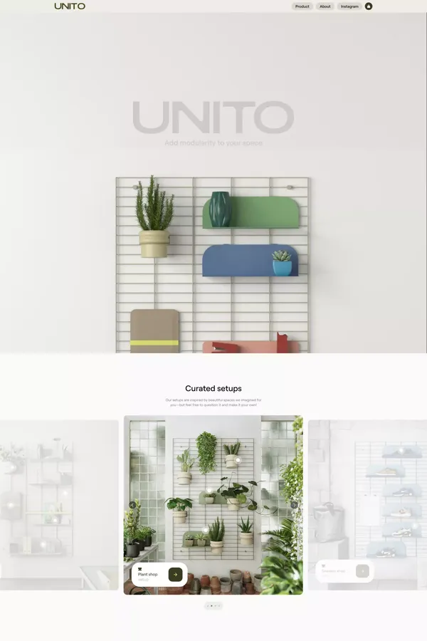 UNITO - Landing design inspiration