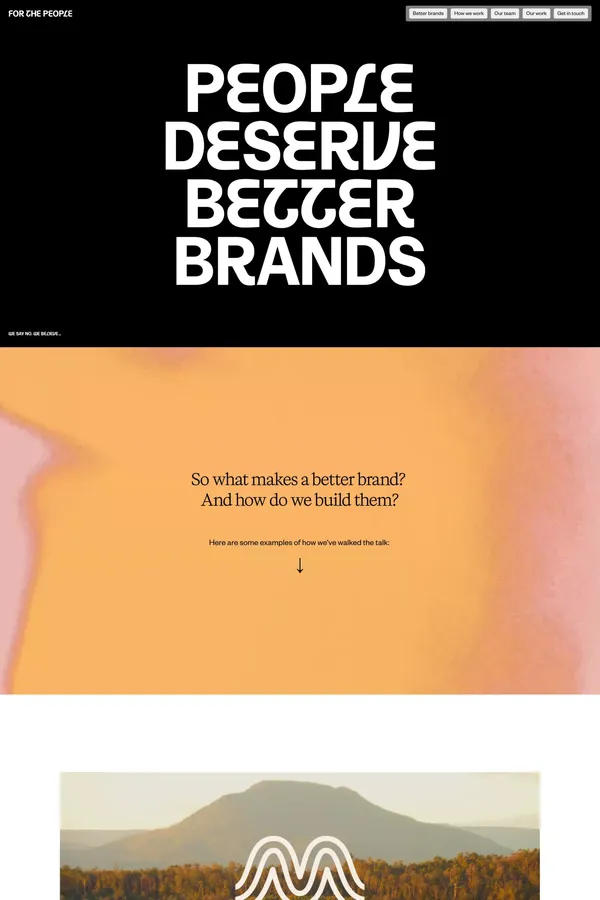 For The People - Portfolio design inspiration