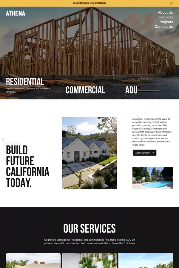 Custom Construction & Development in California | Athena