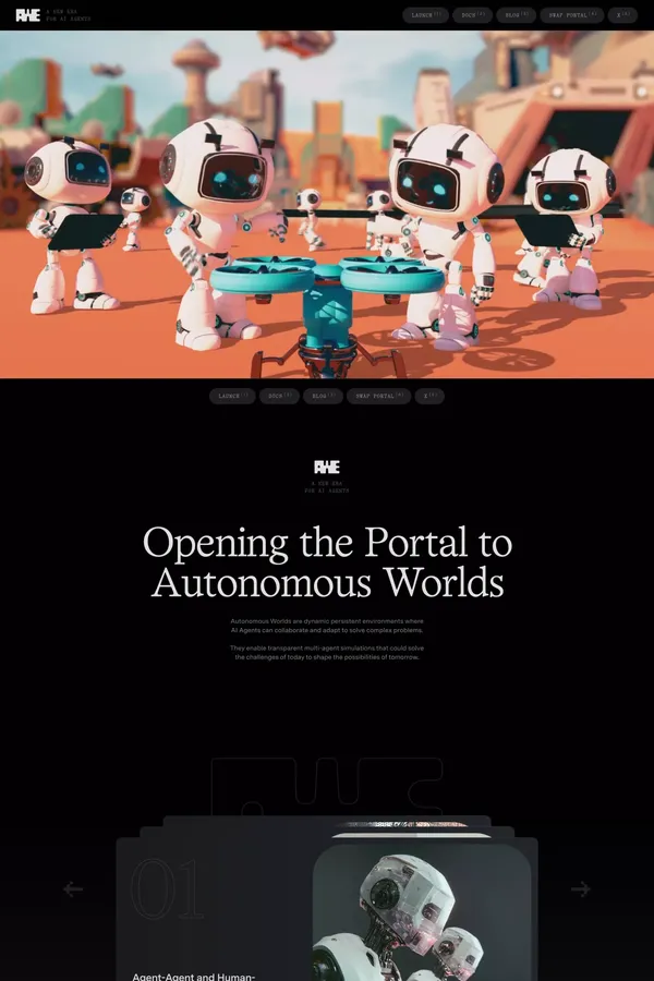 AWE | Opening the Portal to Autonomous Worlds - Landing design inspiration