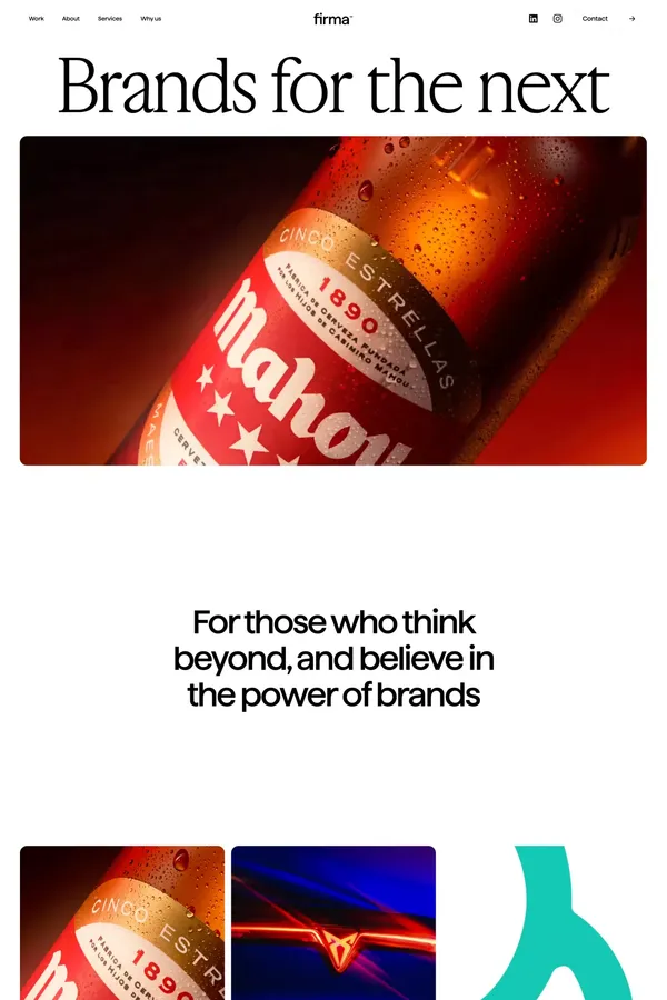 Firma | Innovation & Branding Agency - Portfolio design inspiration