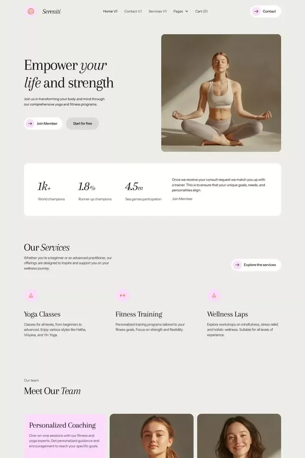 Sereniti – Webflow Ecommerce website template