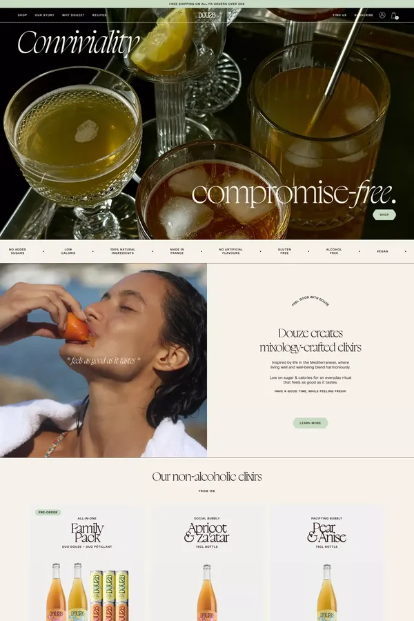 Douze | Put Life on Ice - Ecommerce design inspiration