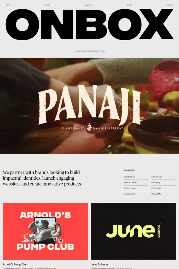 ONBOX | Brand, Web and Product Design Studio - Portfolio design inspiration