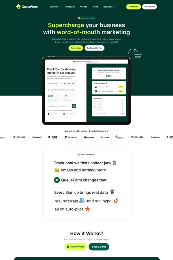 QueueForm - Word of Mouth Marketing SaaS