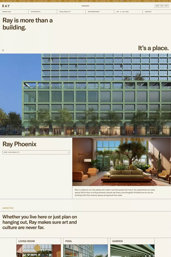 Ray Phoenix - Landing design inspiration