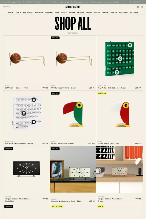 Shop All – Stacked Store - Product listing design inspiration