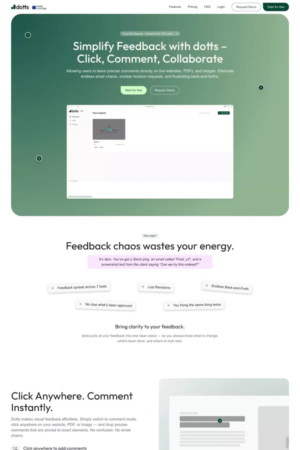 Dotts – The Easiest Way to Collect Website & Design Feedback