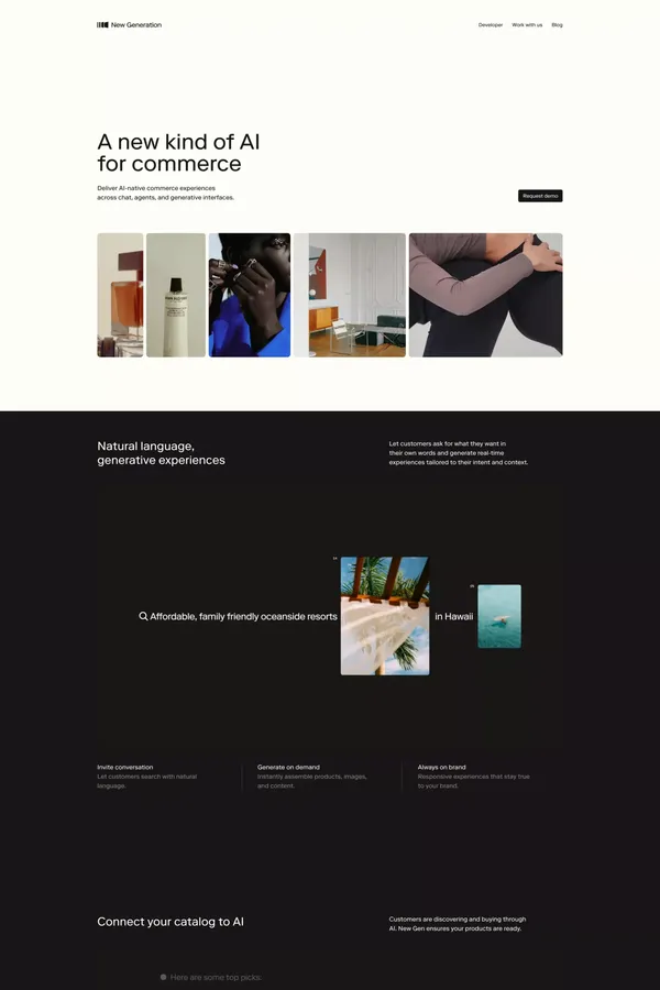 New Generation - Landing design inspiration