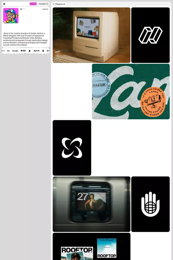 Jordan Jenkins Independent Creative Director & Designer - Portfolio design inspiration