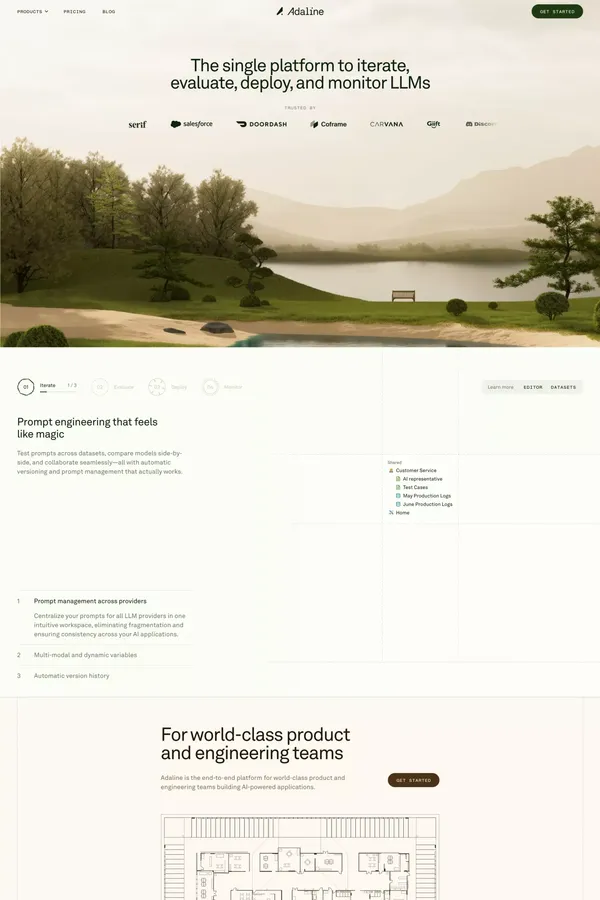 Adaline - Landing design inspiration