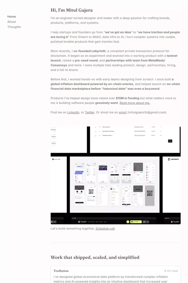 Mitul Gajera | Designer crafting products, and creating polished software and web experiences