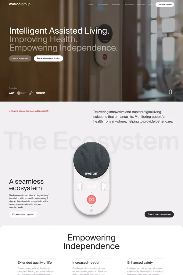 Everon UK - Landing design inspiration