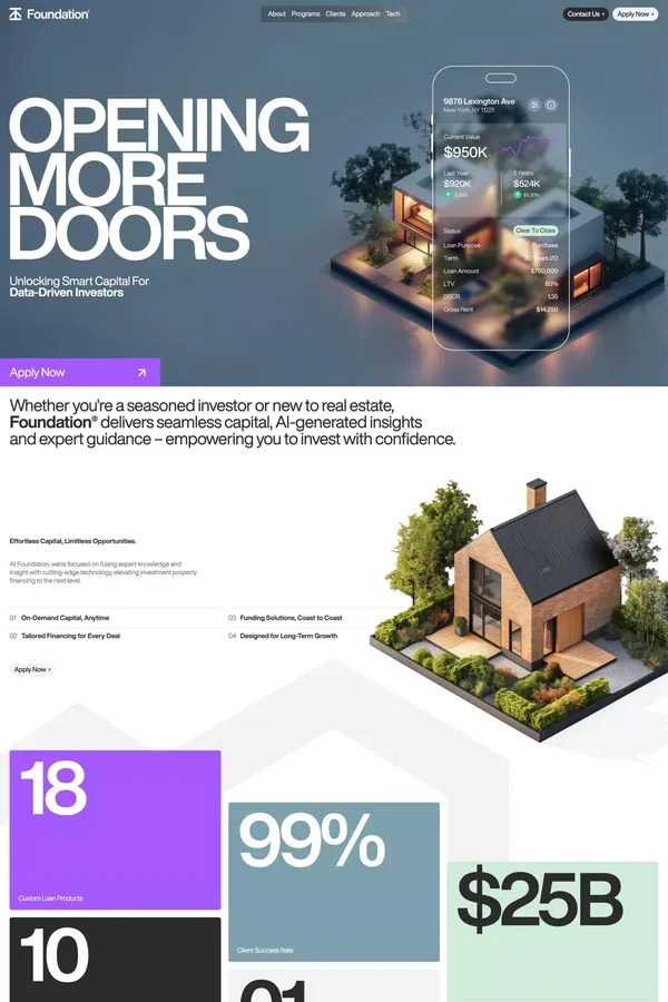 Foundation | Real Estate Investment - Landing design inspiration