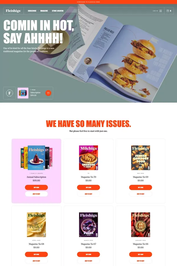 Fleishigs - Landing design inspiration