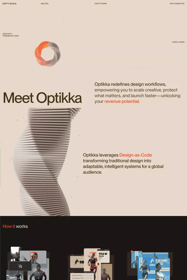 Optikka - Landing design inspiration