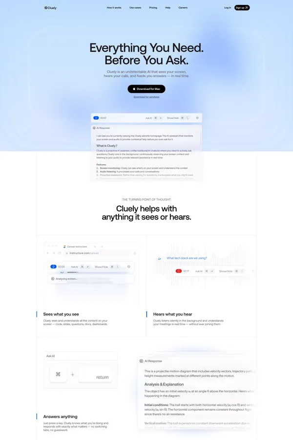 Cluely - Landing design inspiration
