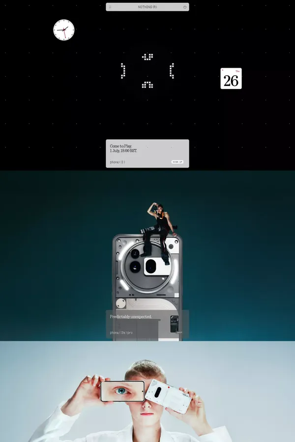 Nothing | UK - Ecommerce design inspiration