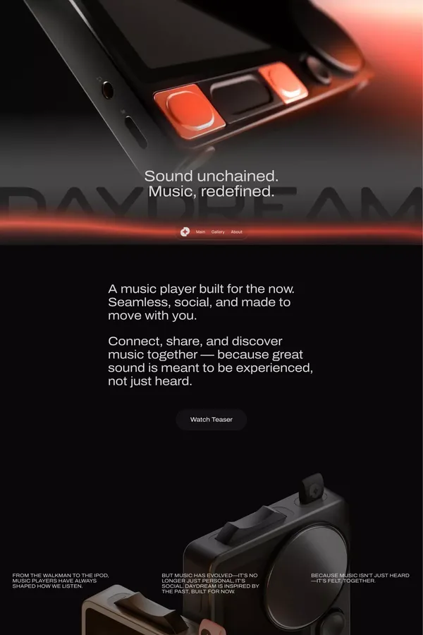 DAYDREAM - Landing design inspiration