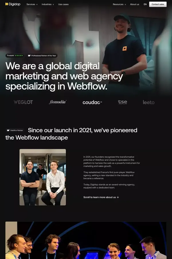 About our vision, values, and people | Digidop - About Us  design inspiration