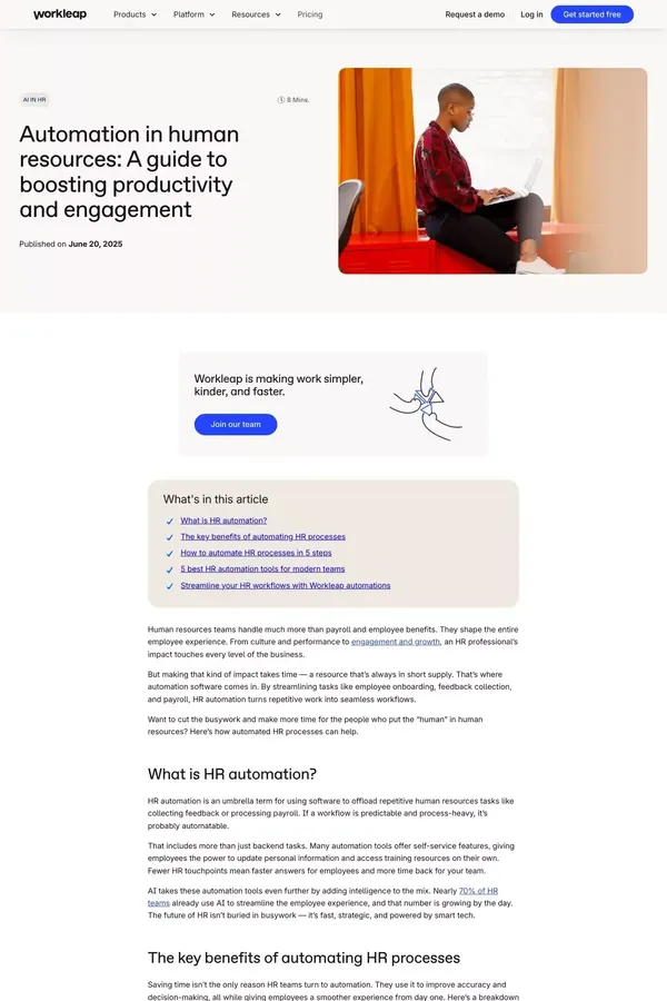 Automated HR processes: What to know before you start - Blog Post design inspiration