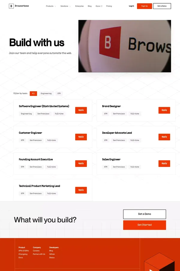 Browserbase | Careers - Career design inspiration