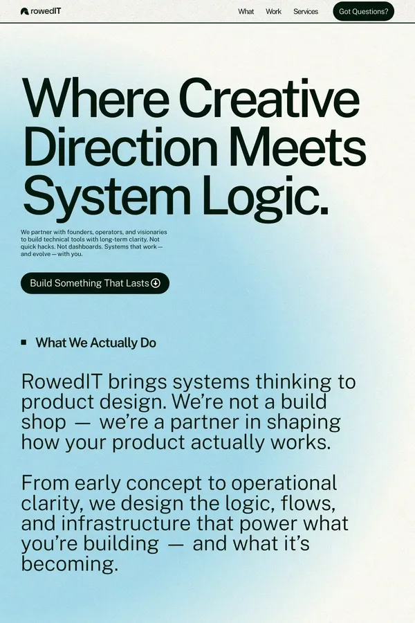 RowedIT - Landing design inspiration