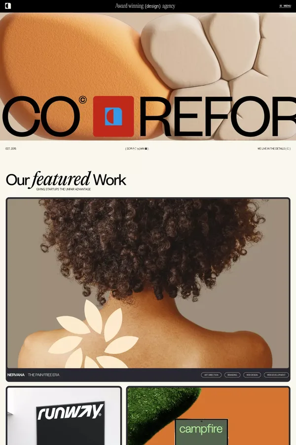 Reform Collective | Digital Design Agency - Portfolio design inspiration