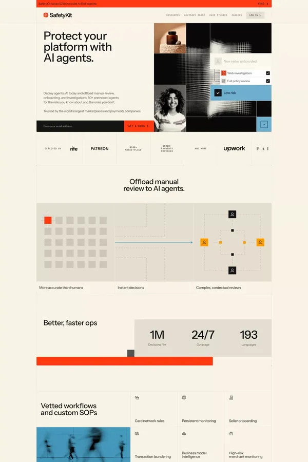 SafetyKit - Landing design inspiration