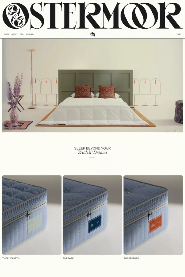 Ostermoor - Ecommerce design inspiration