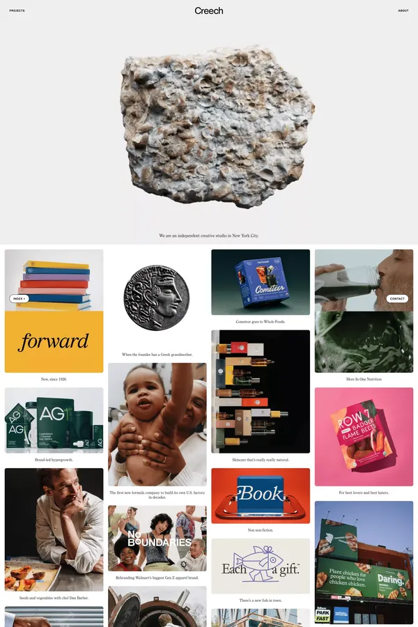 Creech - Portfolio design inspiration