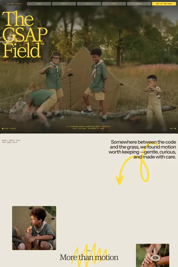 The GSAP Field™ — A motion playground by BYQ