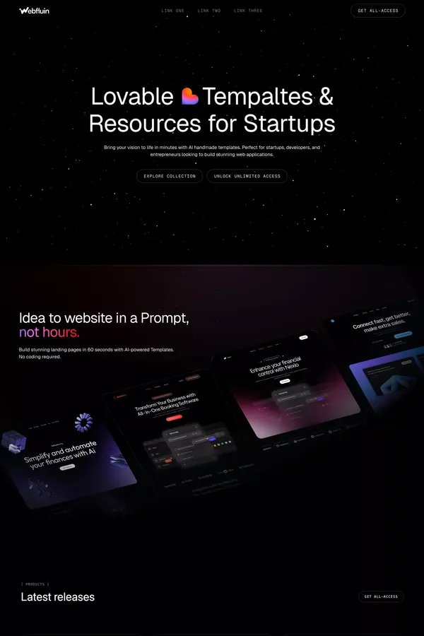 Webfluin - Premium Web Templates & UI Components - Landing design inspiration