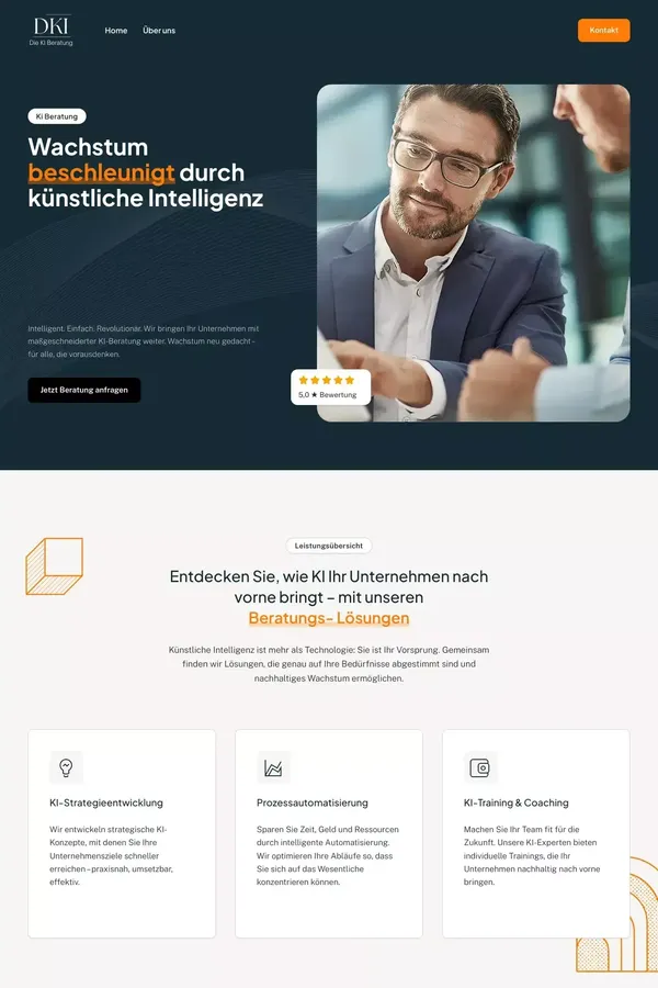 KI Beratung - Wettbewerbsvorteil sichern. KI oder Stillstand - website design inspiration