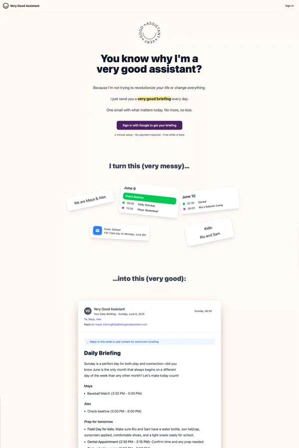 Very Good Assistant