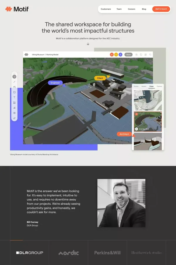 Motif - Landing design inspiration