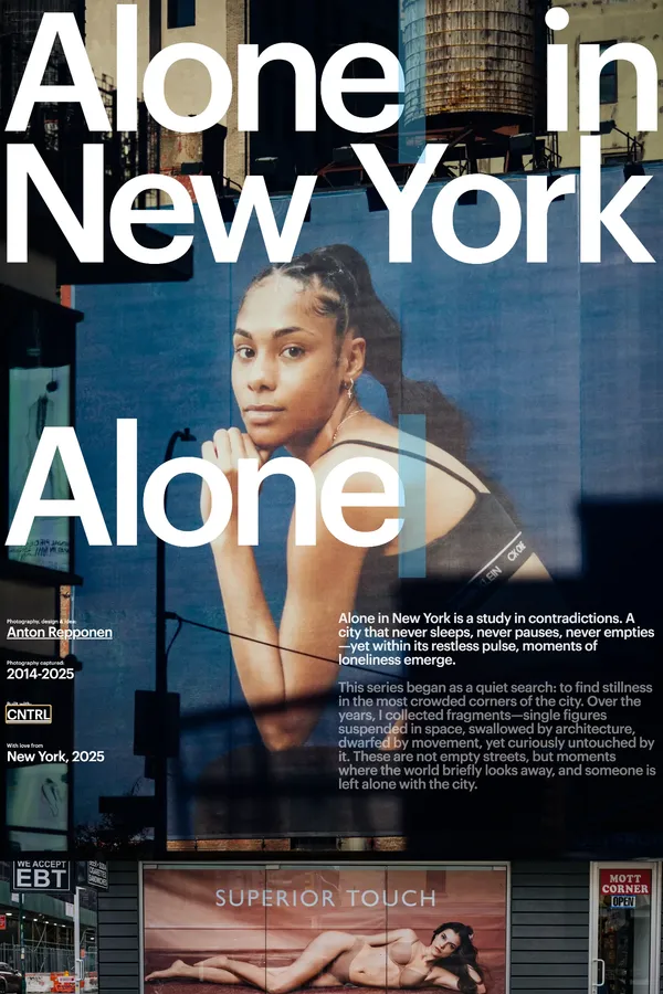 Alone in New York - Portfolio design inspiration