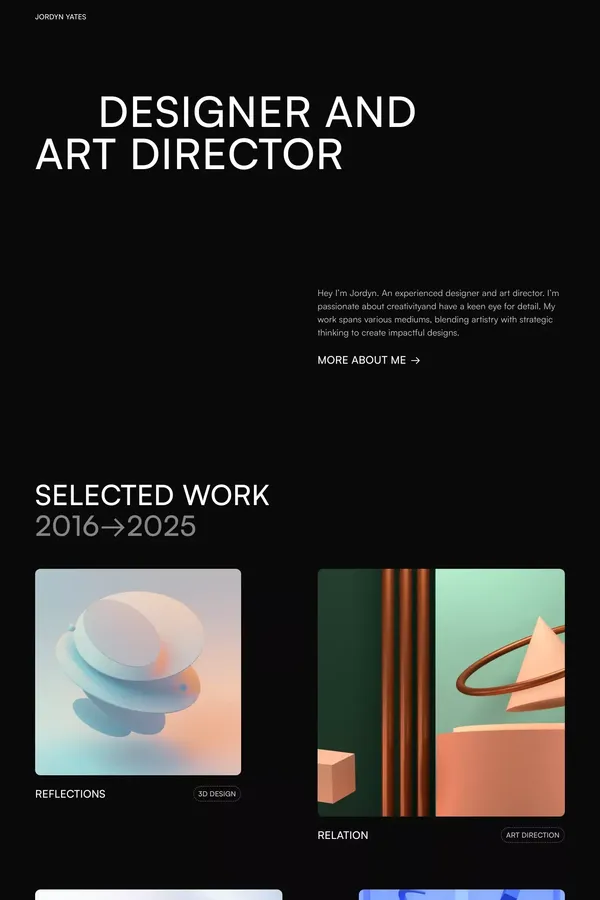 Darkfolio · Portfolio Template for Framer - Template design inspiration