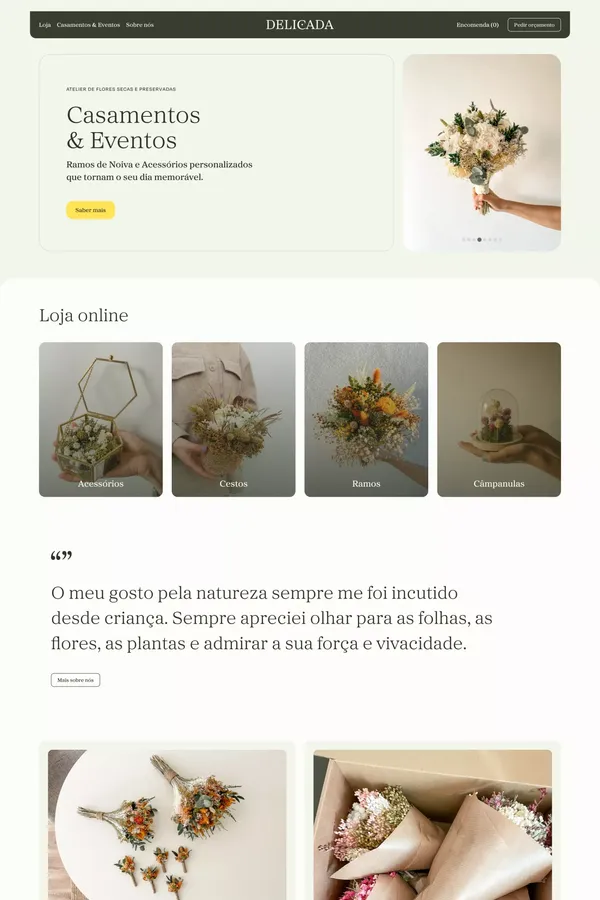 Delicada — Atelier de Flores Secas e Preservadas