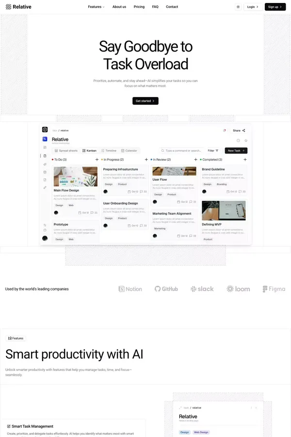 Relative - Modern Next.js Template - Template design inspiration