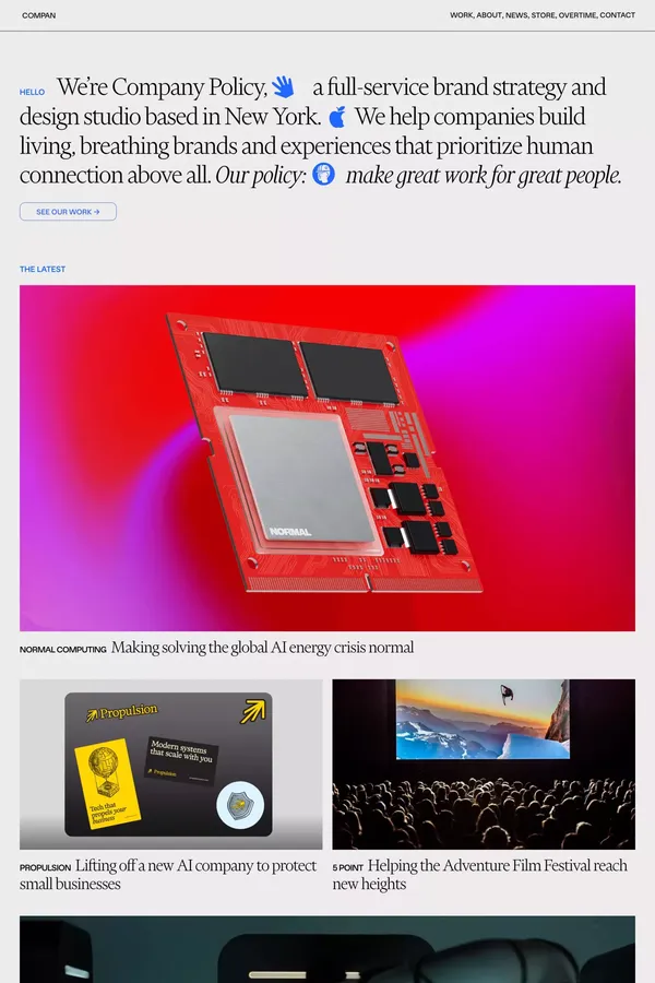 Company Policy - Portfolio design inspiration