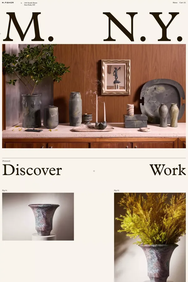 M.Fisher - Portfolio design inspiration
