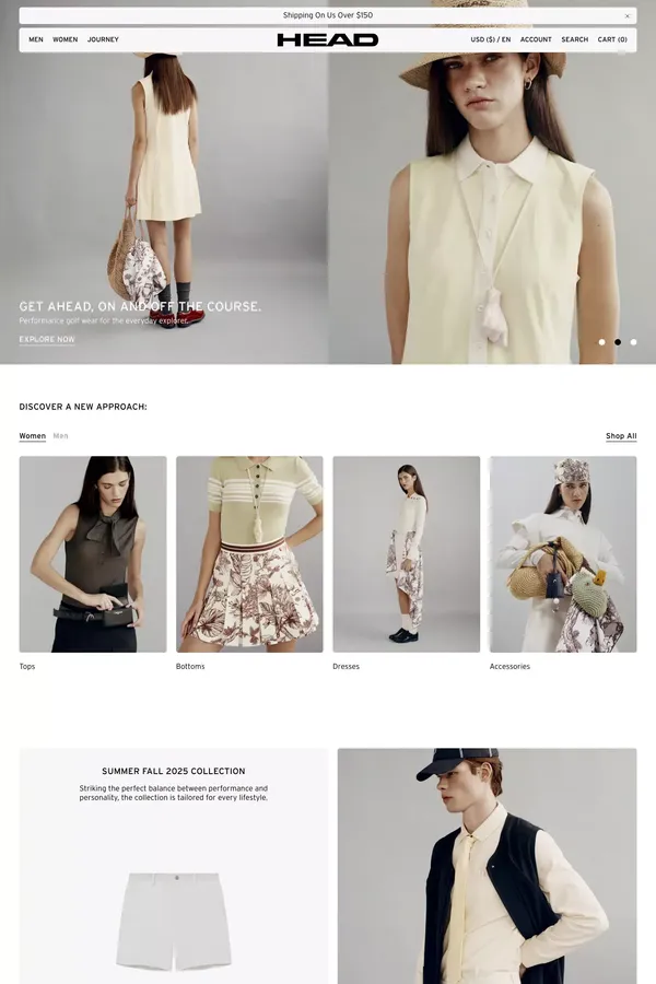 Men & Women's Versatile Golf Apparel | Head Golf - Ecommerce design inspiration