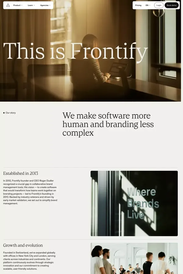 About Us |  Frontify - About Us  design inspiration
