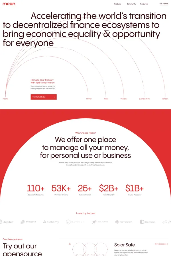 Mean Finance