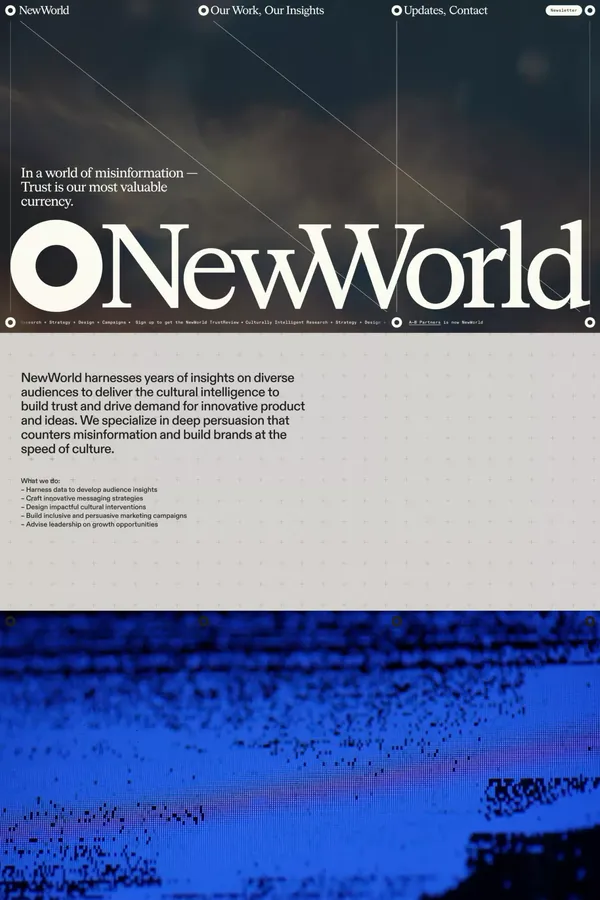 NewWorld - Portfolio design inspiration