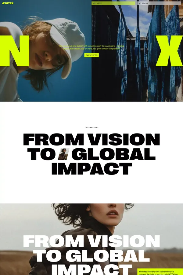 nitex - Landing design inspiration