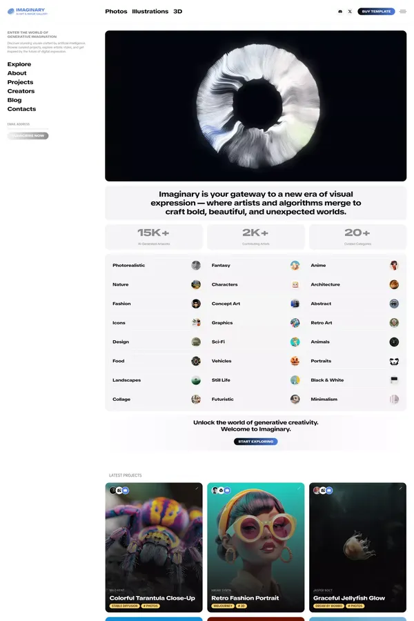 Imaginary - Webflow HTML website template